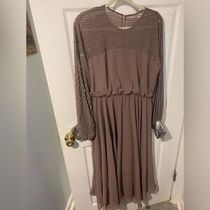 ASOS mauve elegant midi long sleeve  dress size 10